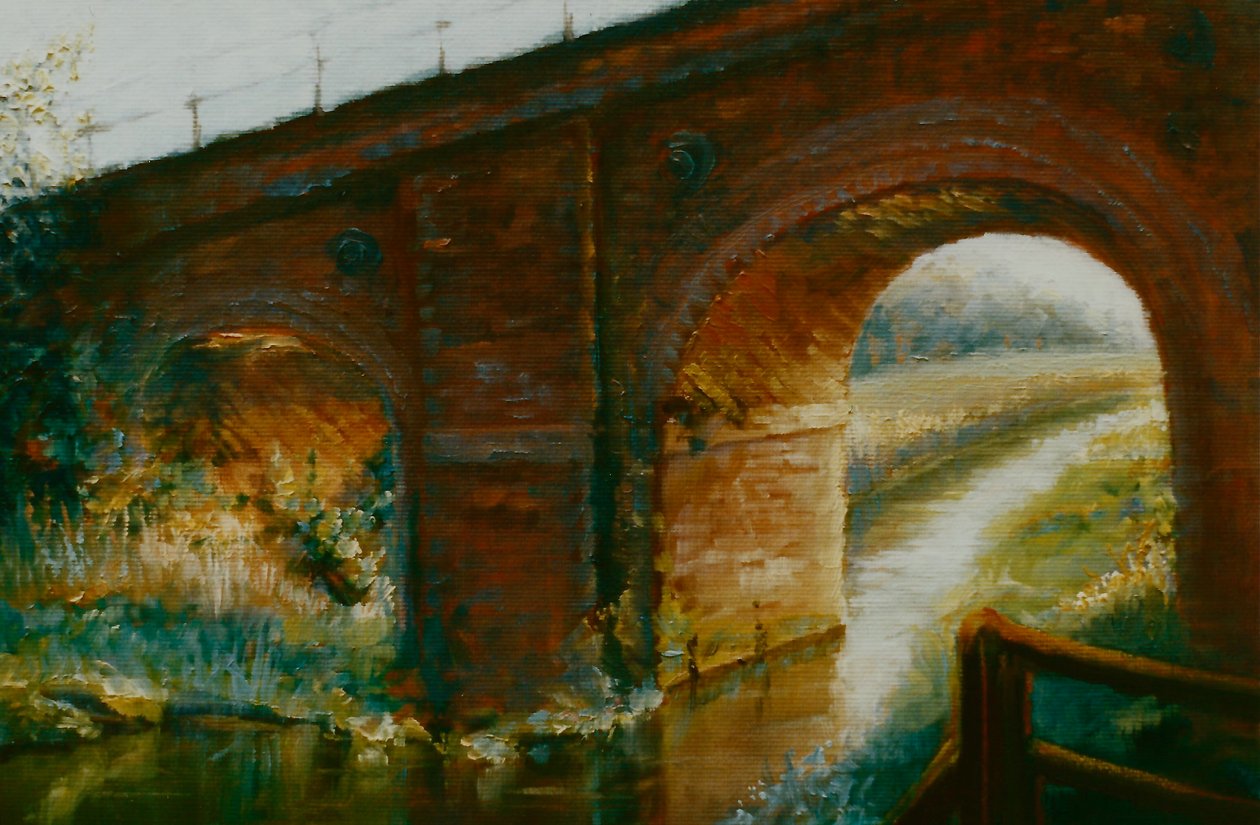 Railway Arches, 1997 (olja på papper) av Lee Campbell