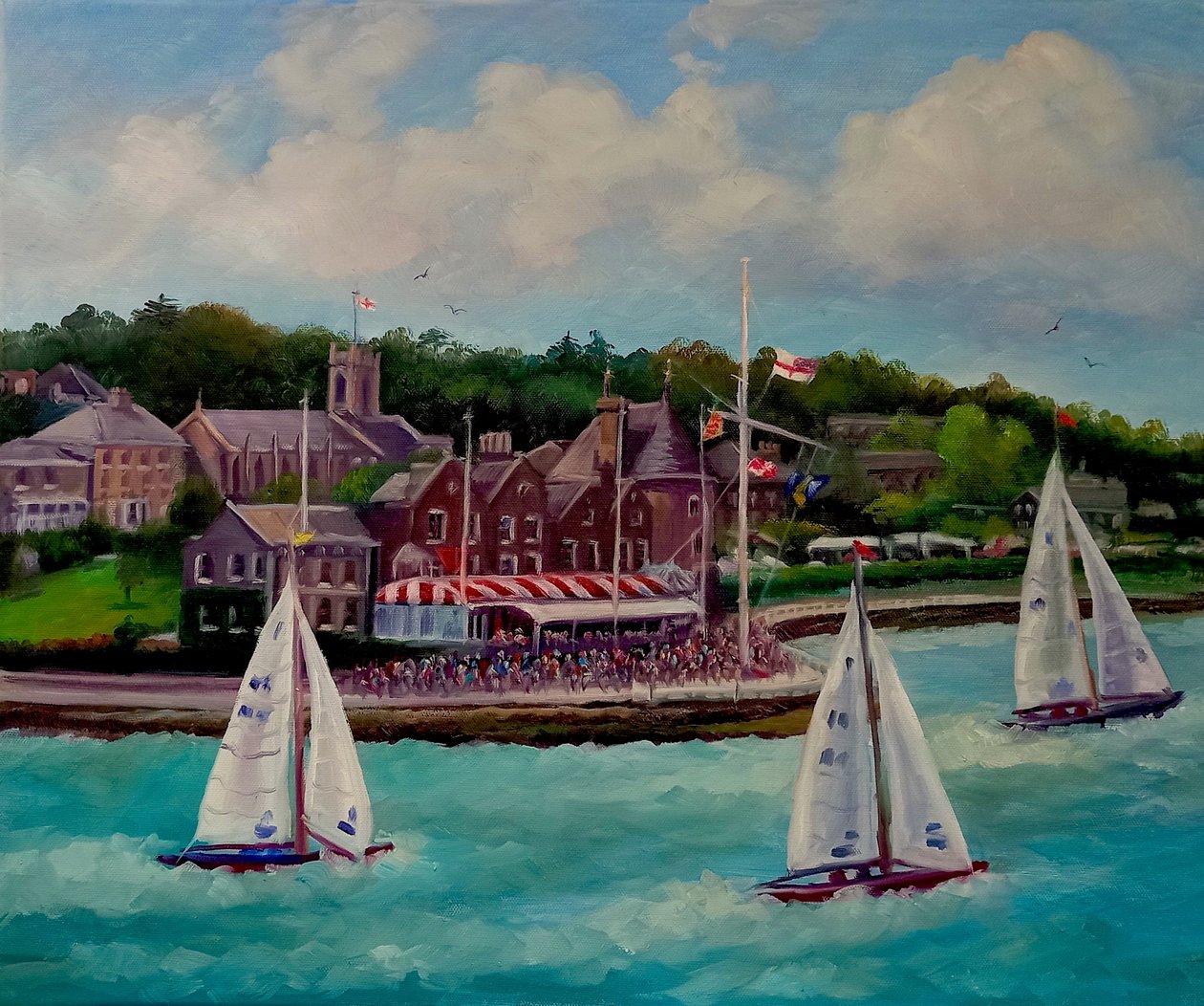 Royal Yacht Squadron, 2021 (olja på duk) av Lee Campbell