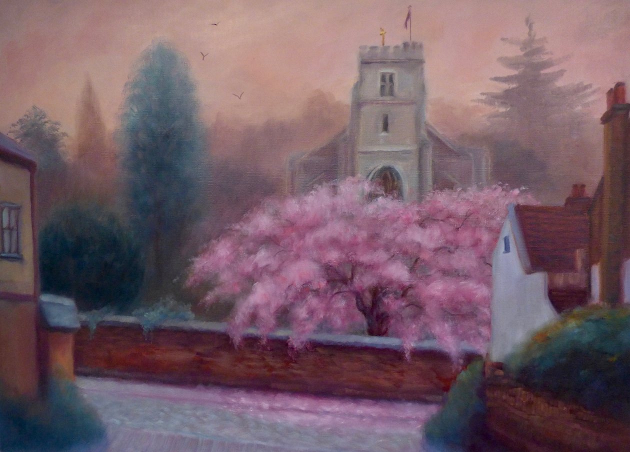 St Marys Spring, 2019, (olja på linne) av Lee Campbell