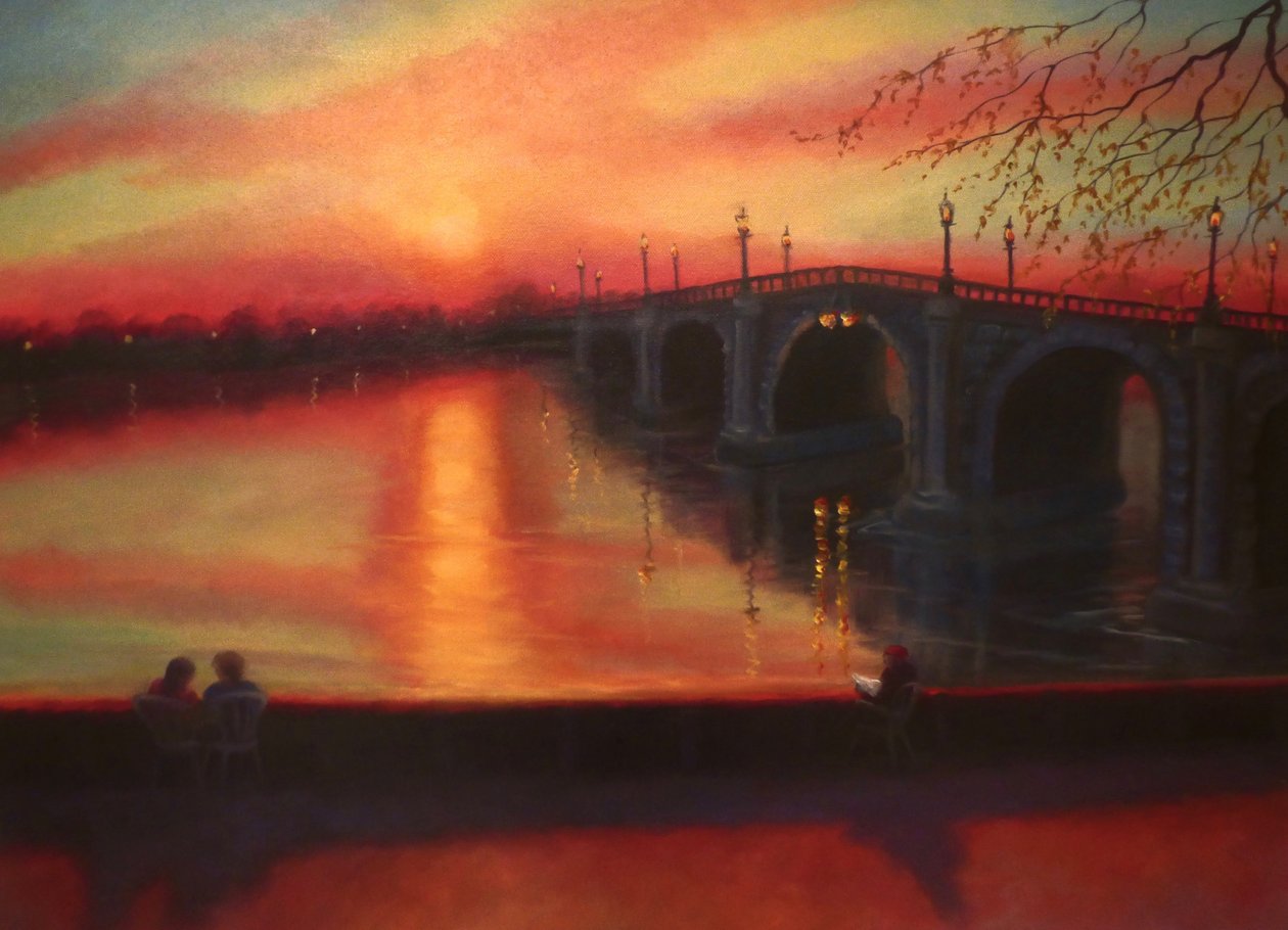 Tide Tables Richmond Bridge Sunset, 2022 av Lee Campbell
