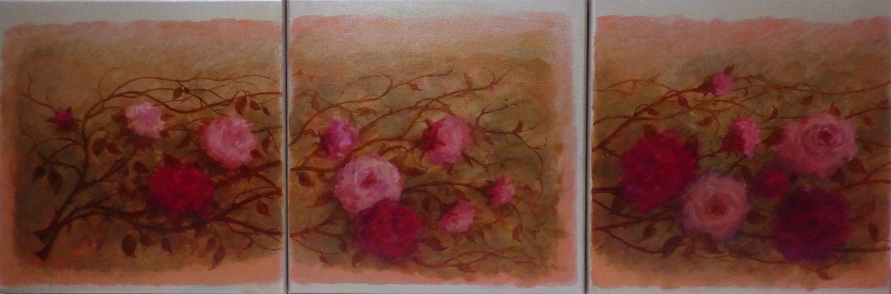 Victorian Roses, 2024 (olja på duk) av Lee Campbell