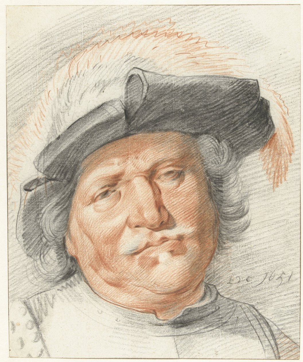 Huvudet av en man av Leendert van der Cooghen