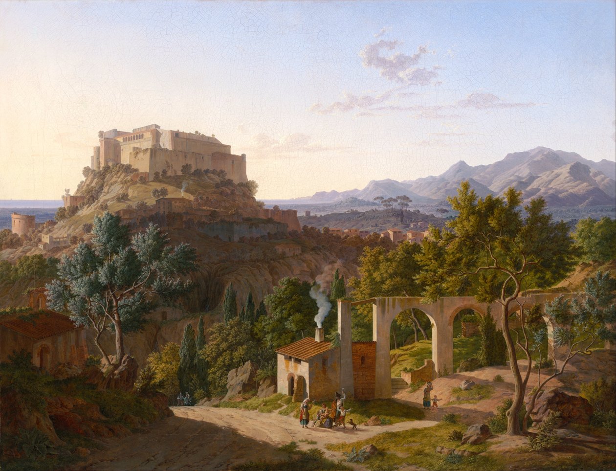 Landscape with the Castle of Massa di Carrara av Leo von Klenze