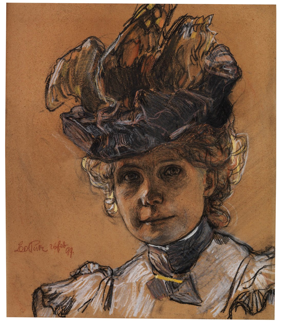  Porträt Gertraud Luberich av Leo Putz