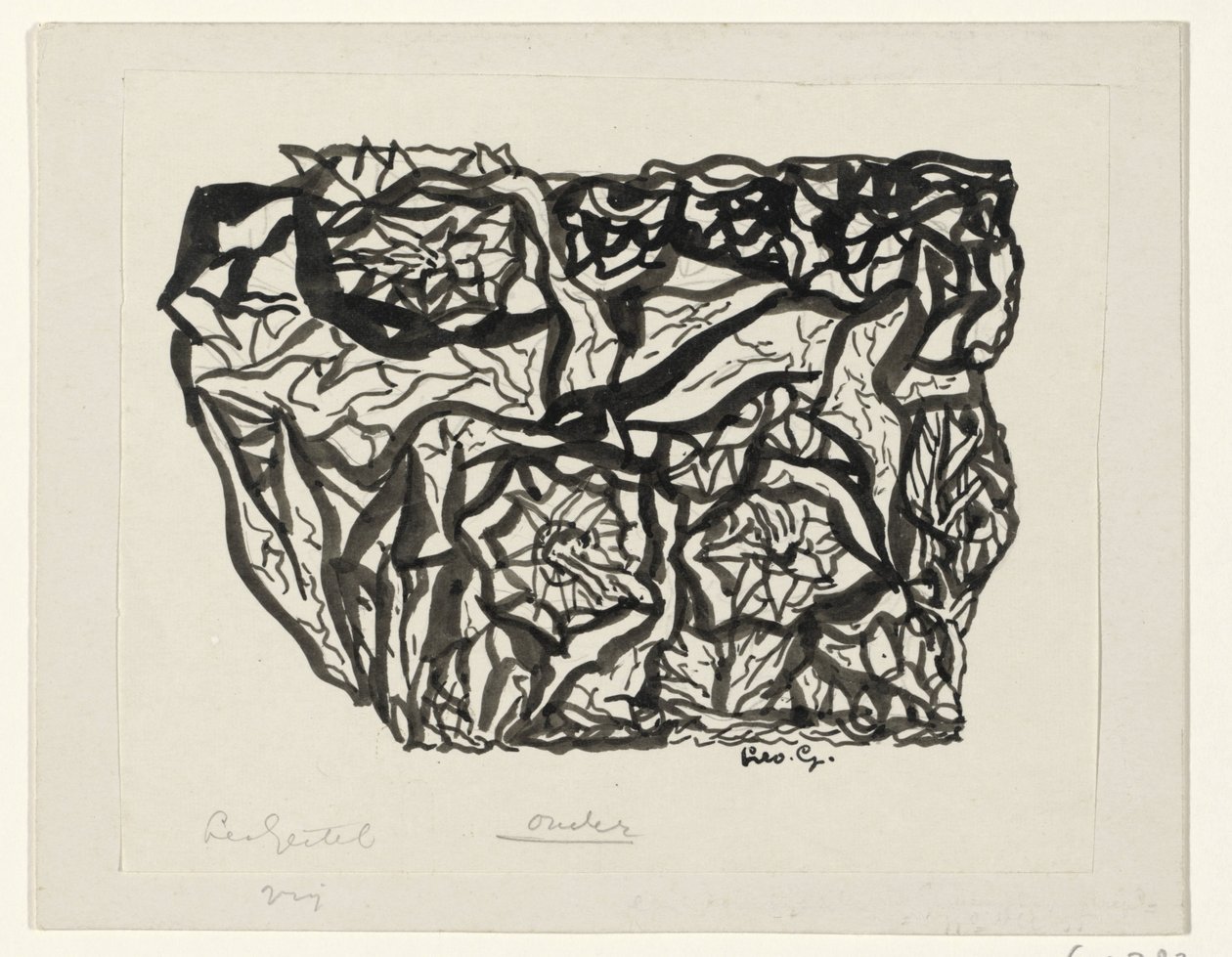 blomsterbuske av Leo Gestel (signed by artist)