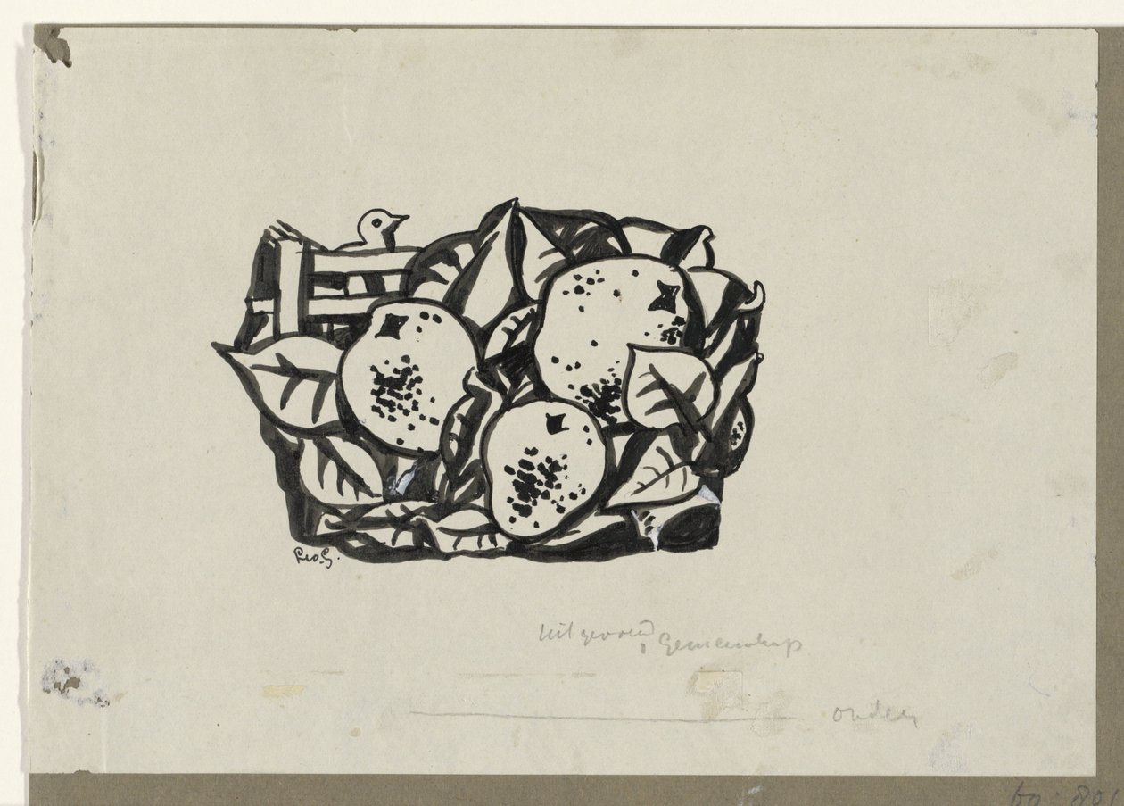 Tre päron av Leo Gestel (signed by artist)