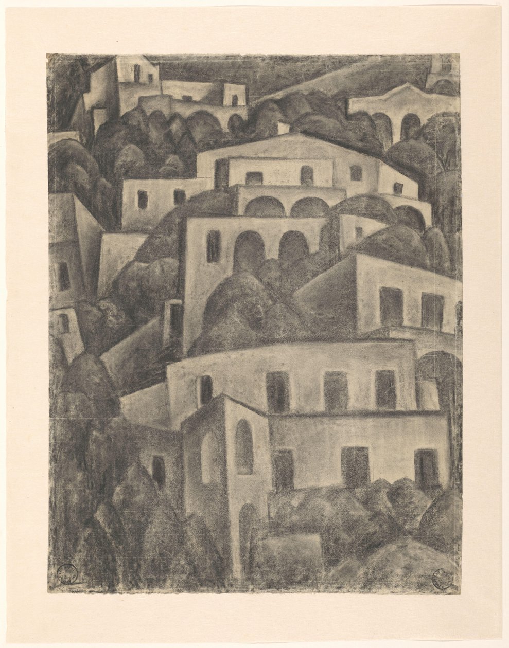 Utsikt över Positano av Leo Gestel