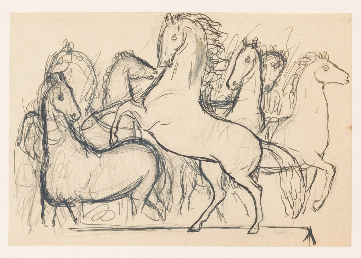 Flock hästar av Leo Gestel