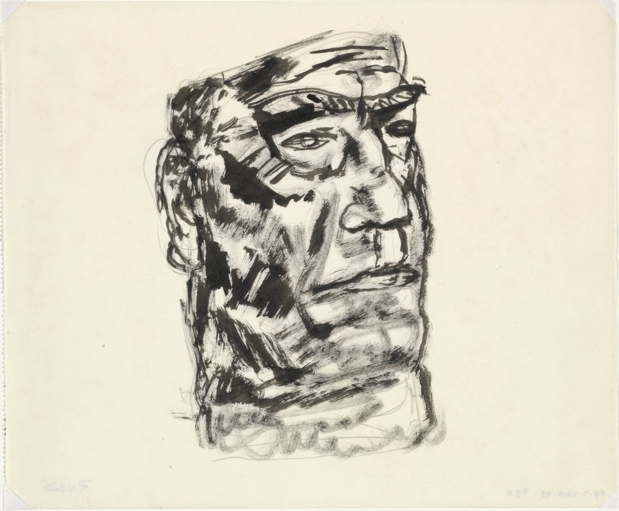 Porträtt av man Utan titel av Leo Gestel