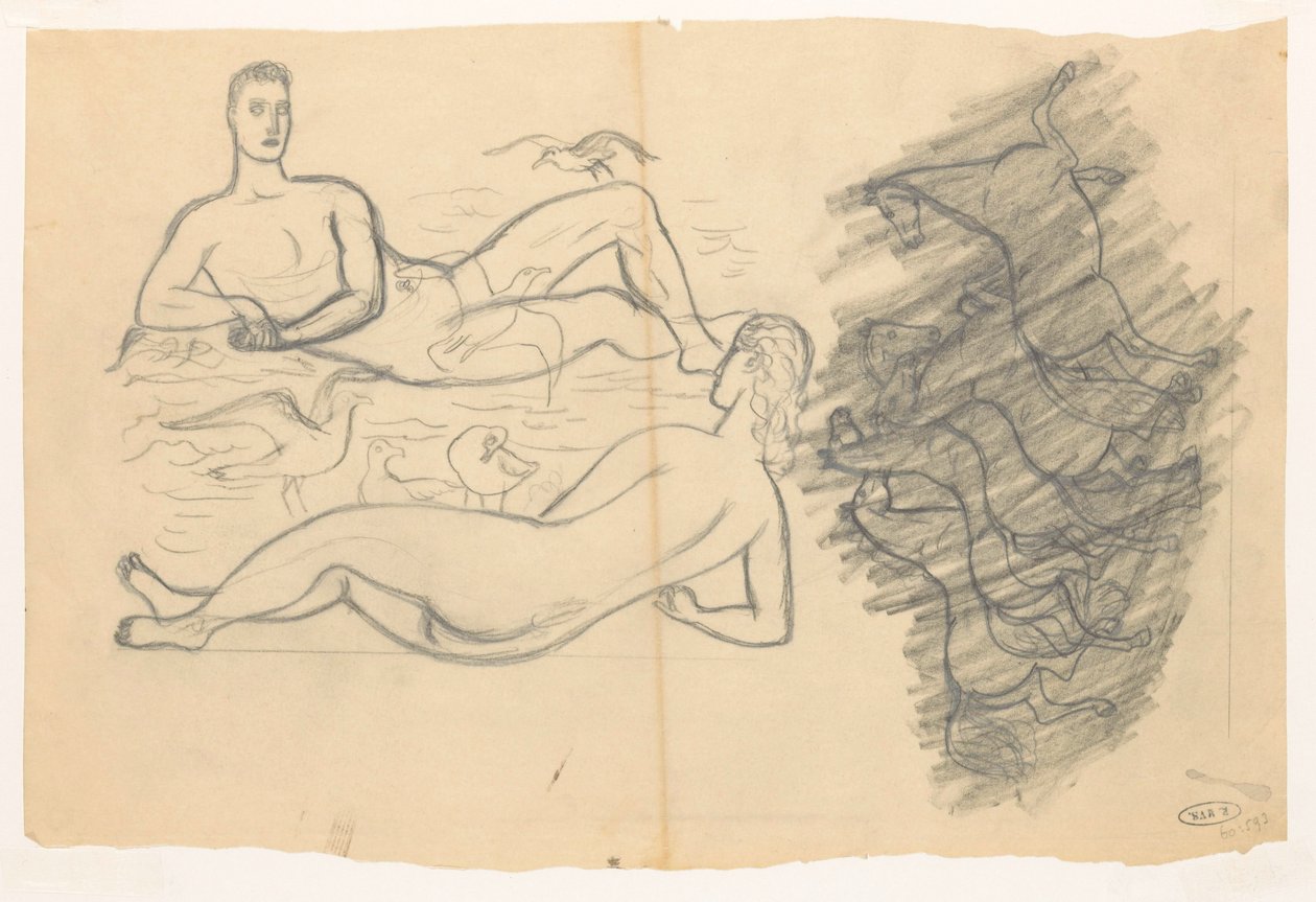 Fem hästar av Leo Gestel
