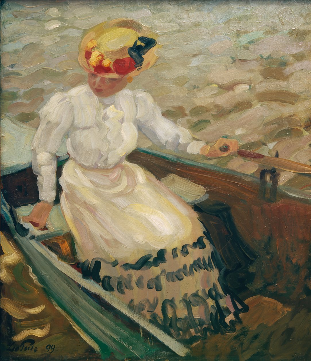 Flicka i båten av Leo Putz