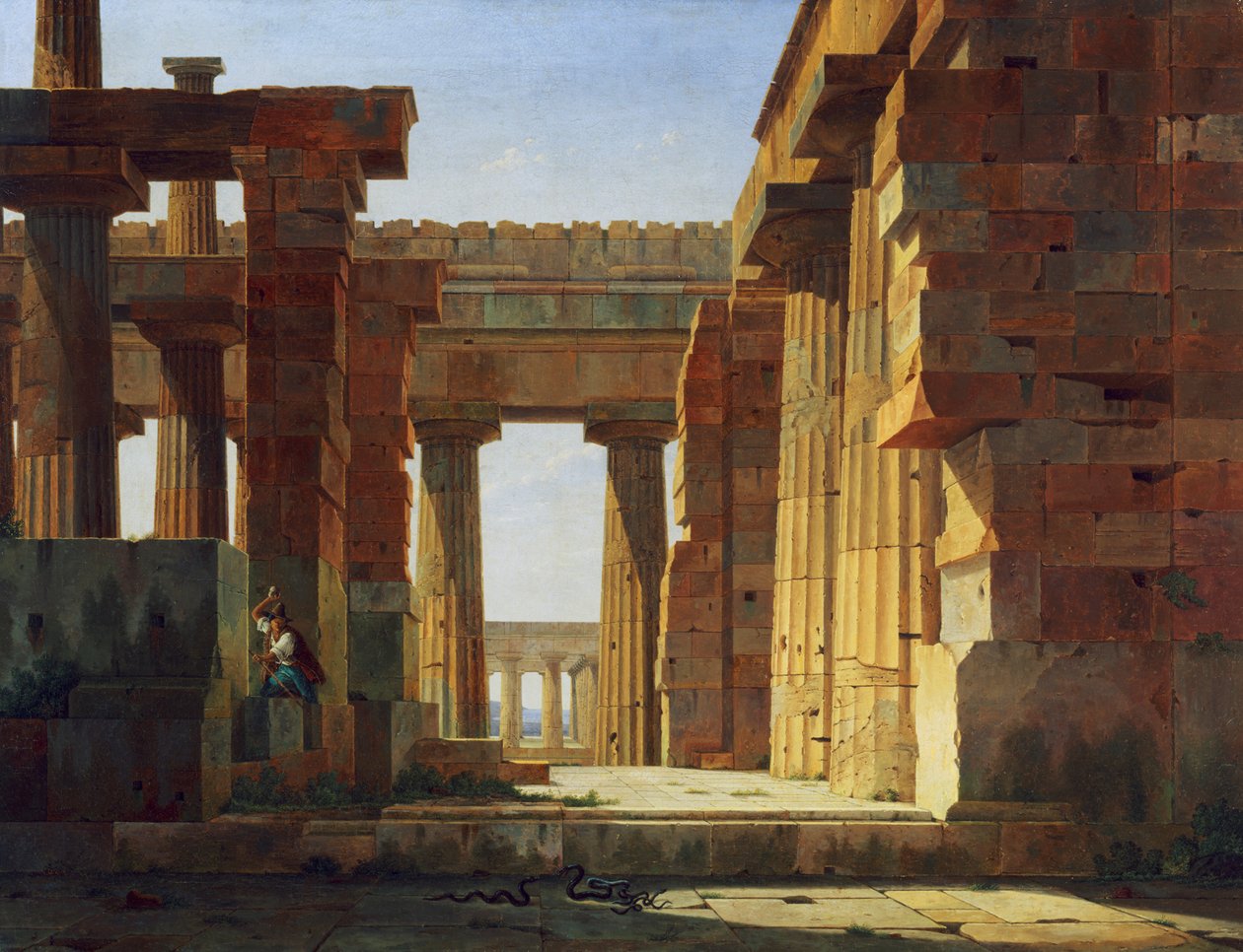Poseidons tempel i Paestum av Leo von Klenze