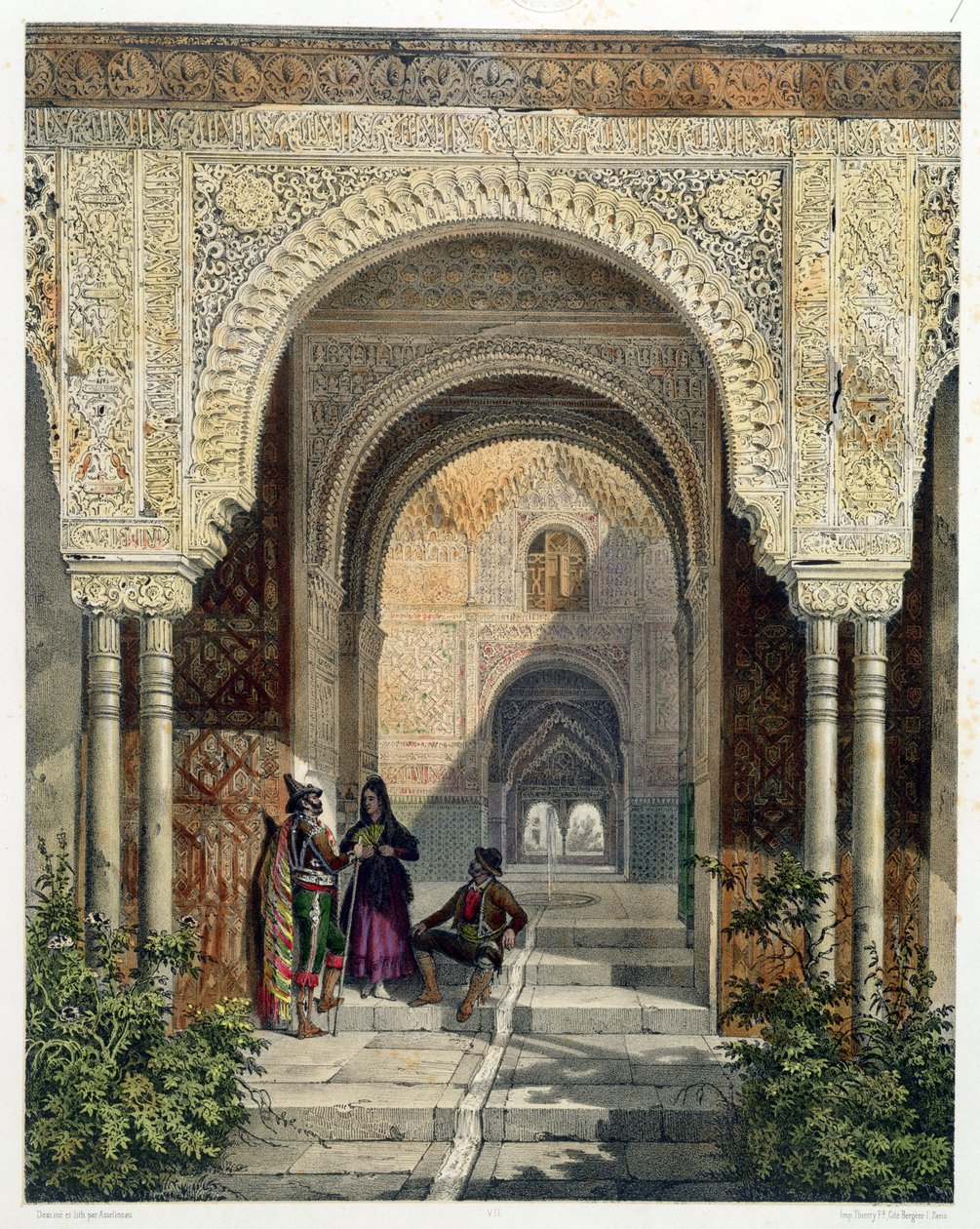 De två systrarnas rum i Alhambra, Granada, 1853 av Leon Auguste Asselineau