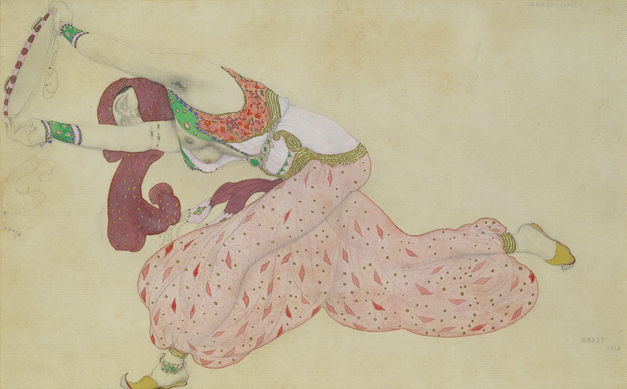 Kostymdesign för Scheherazade, 1910 av Leon Bakst