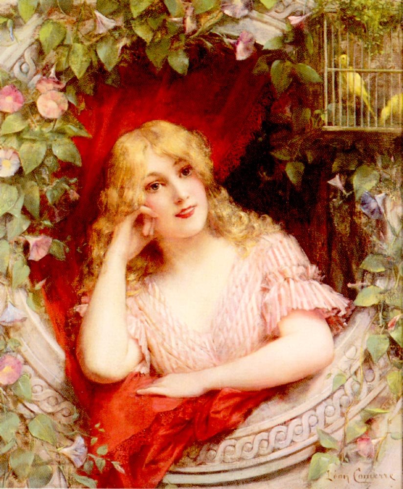  Morning Gloriesn av Leon Francois Comerre
