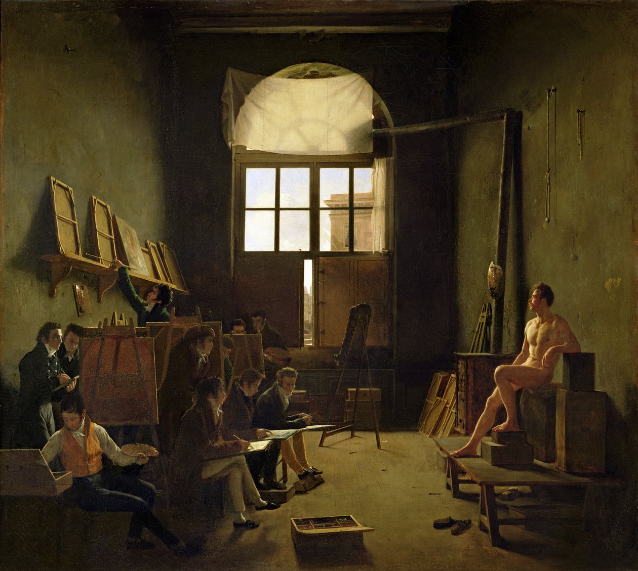 Davids verkstad, 1814 av Leon Mathieu Cochereau