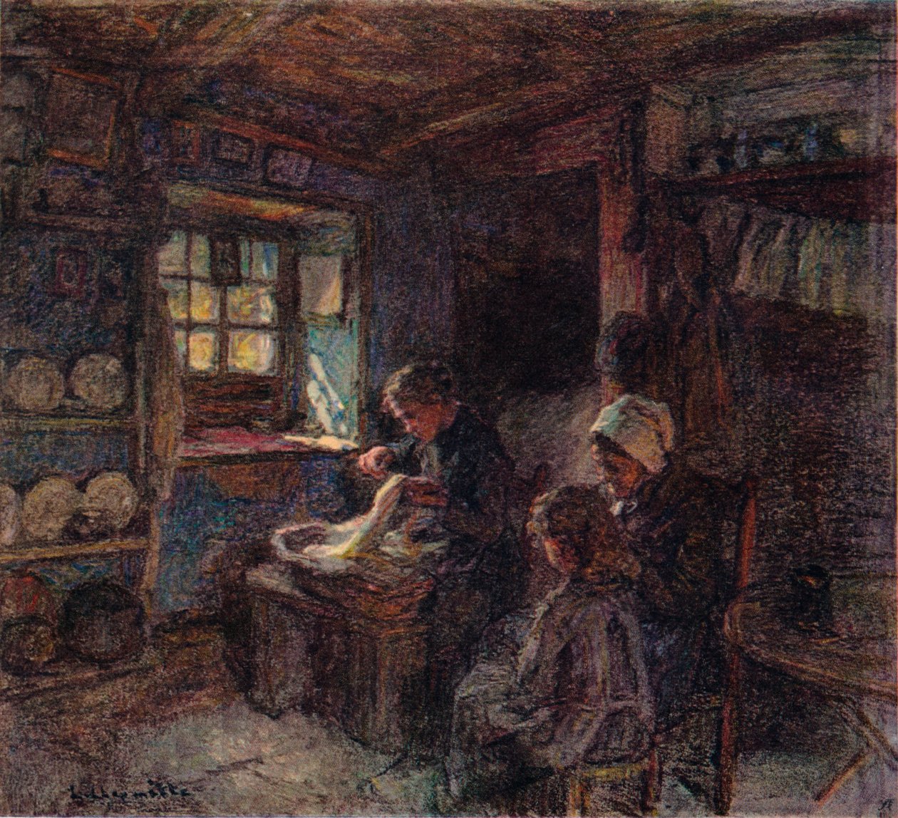 Spetsmakarna, c1888 av Leon Augustin Lhermitte