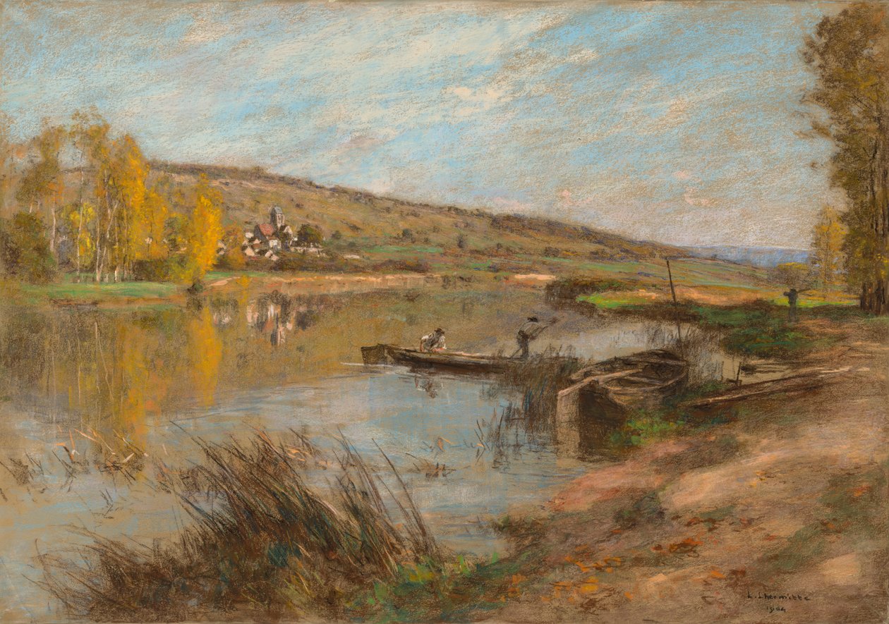 Quai au Sable, Chartèves, 1904. av Leon Augustin Lhermitte