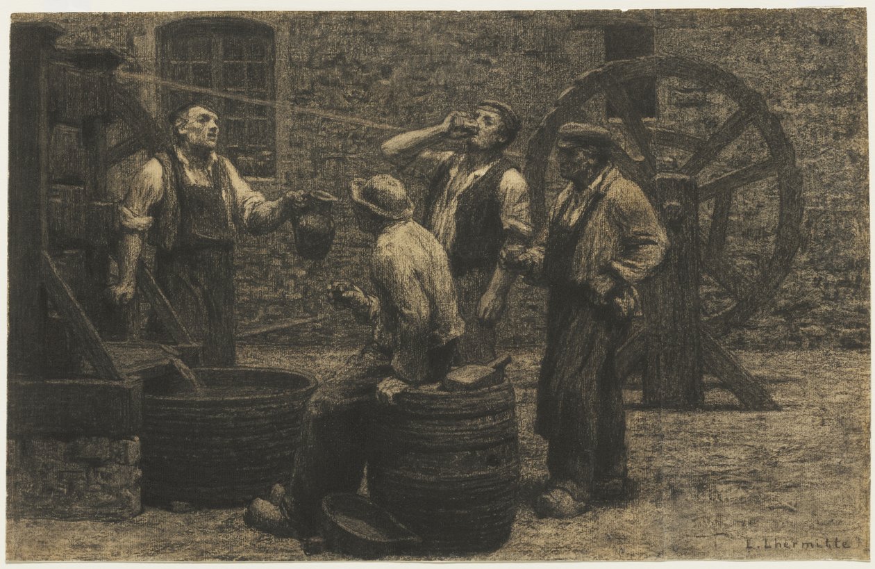 The Wine Press, c.1872 av Leon Augustin Lhermitte