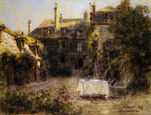 Konstnärens trädgård i Bourges (pastell) av Leon Augustin Lhermitte