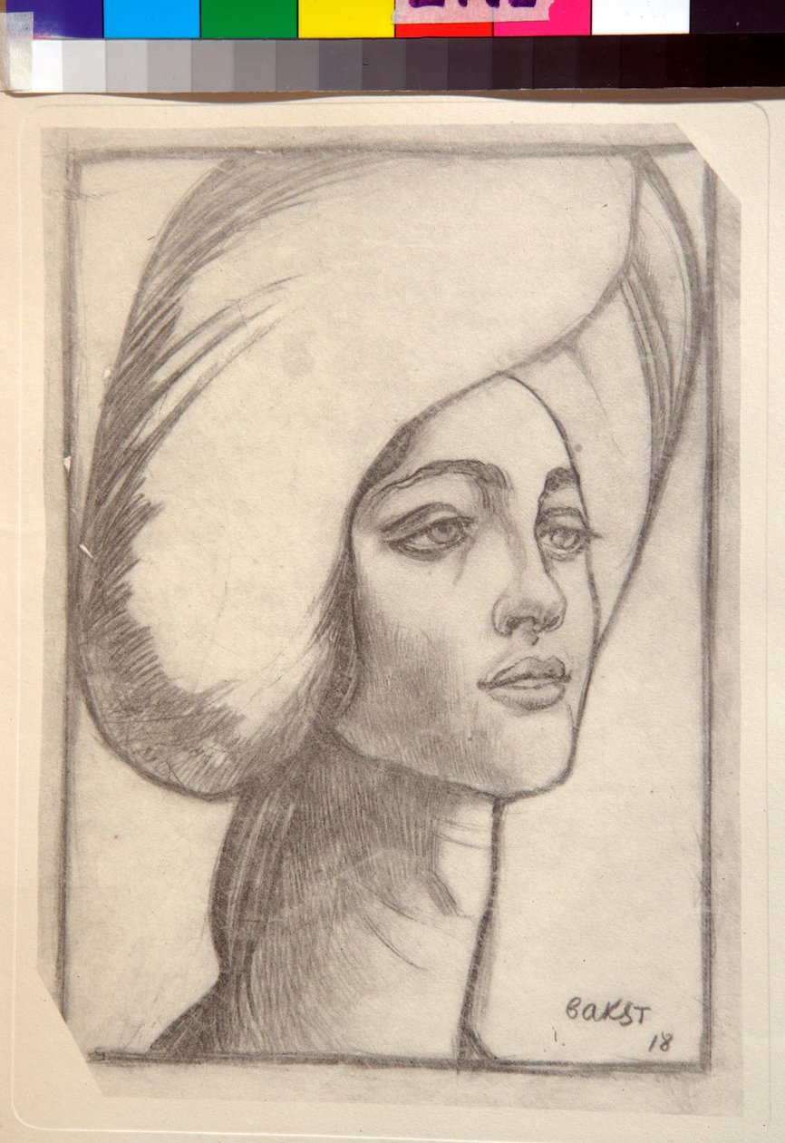 Porträtt av Madame T av Leon Bakst