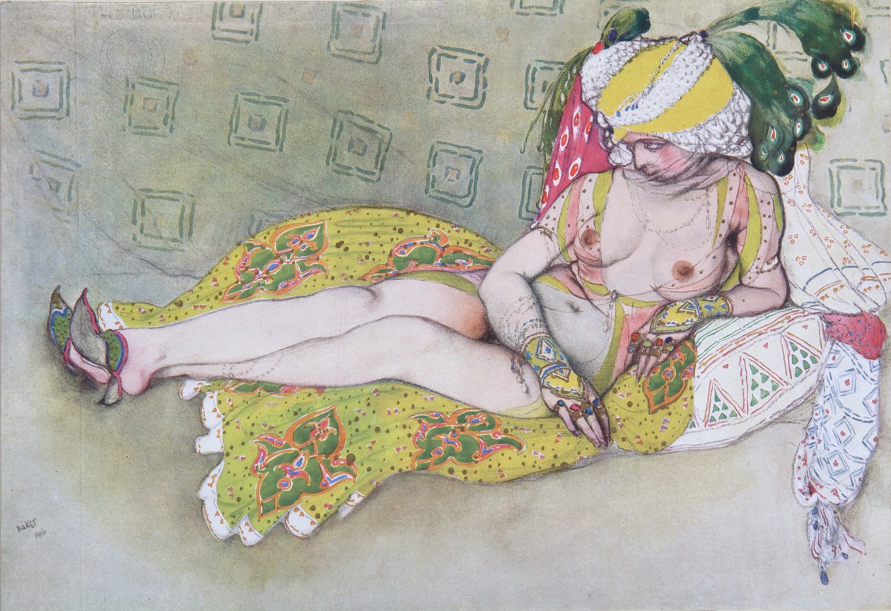Den gula sultanens fru, 1916 av Leon Bakst