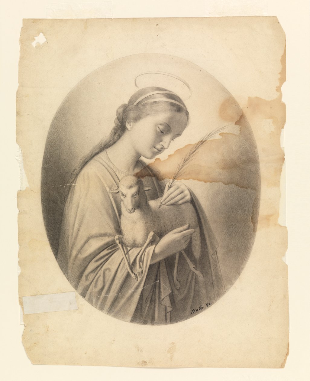 Saint Agnes av Leon Dabo