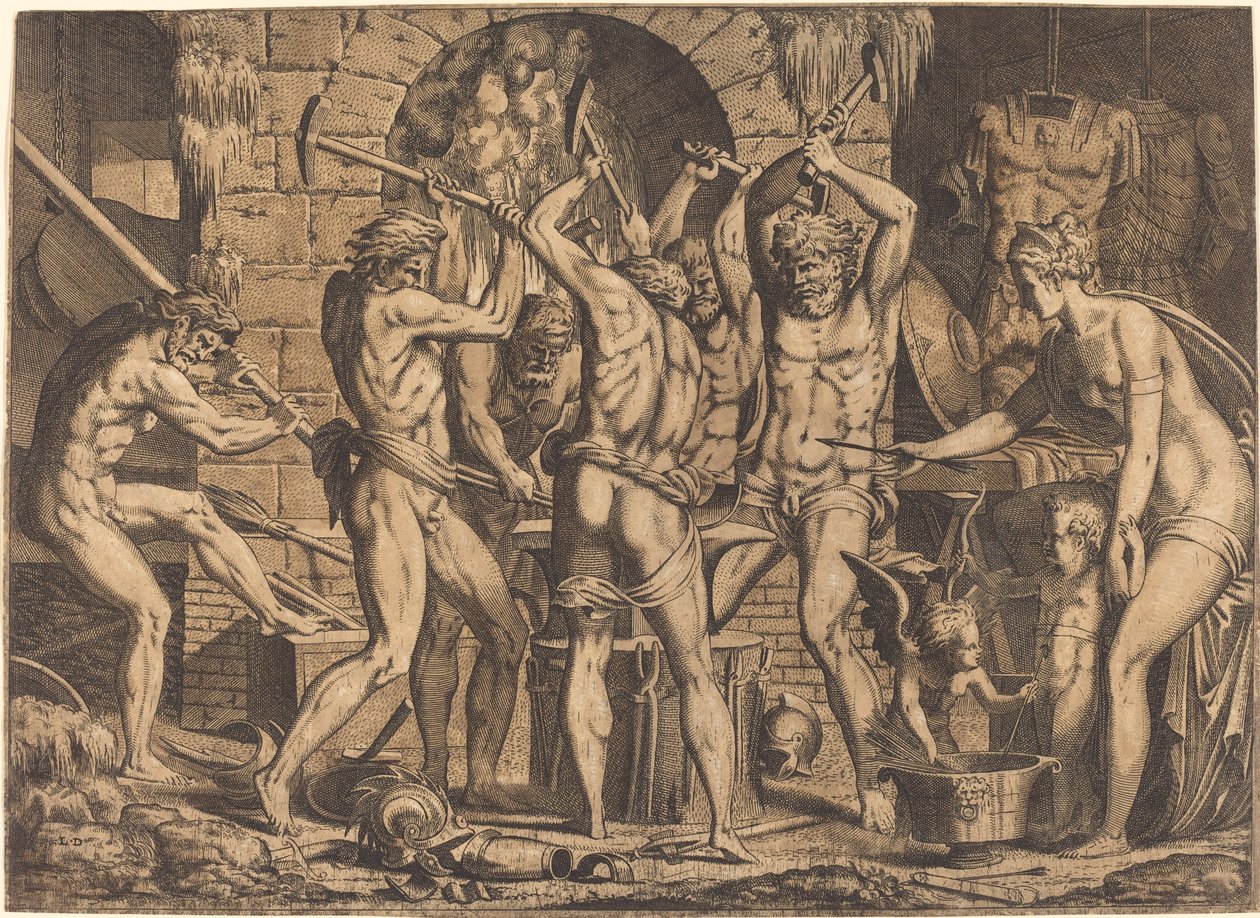 Venus vid Vulcans Forge av Leon Davent
