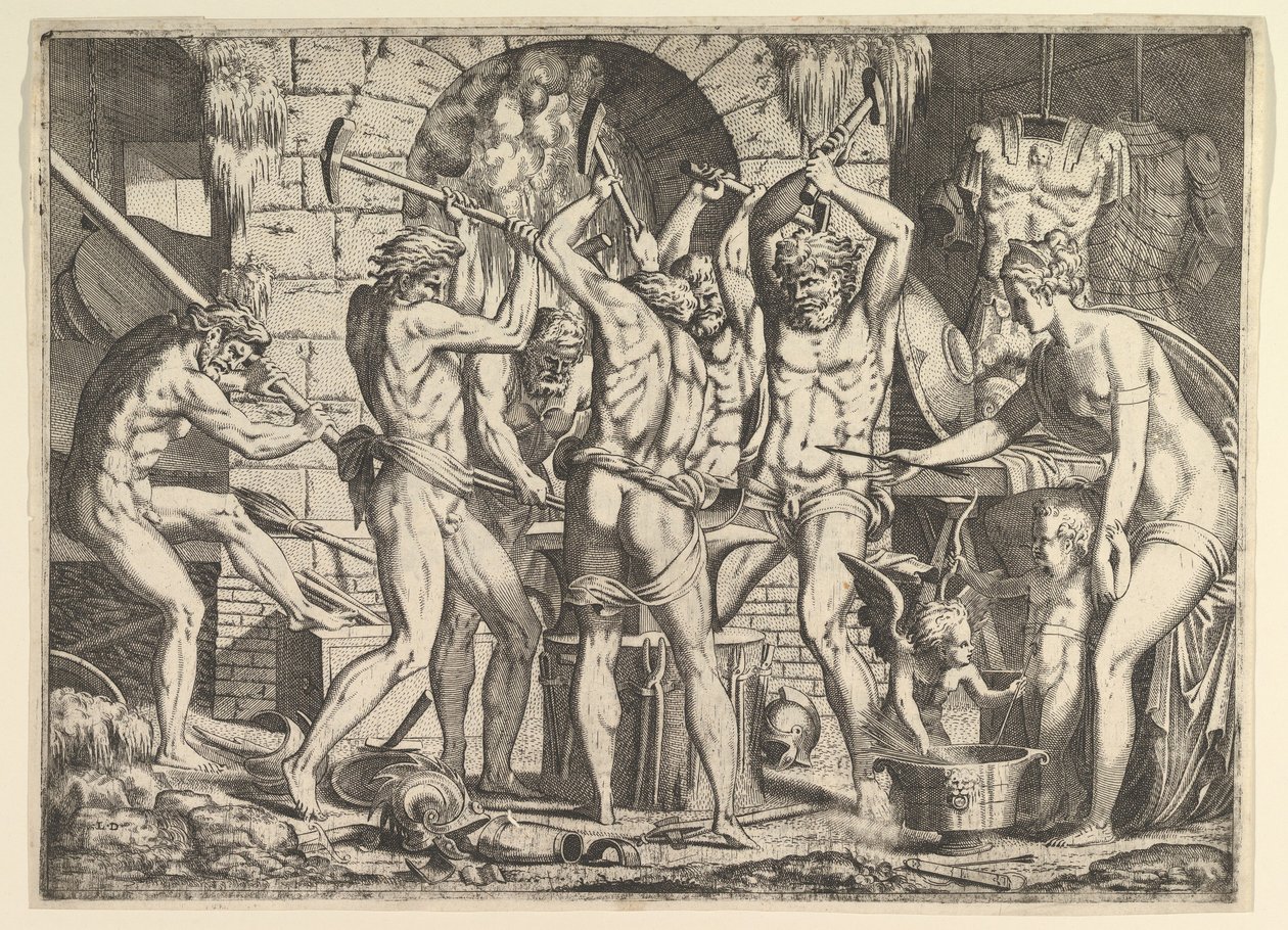 Venus i Vulcans smedja, 1546-47. av Leon Davent