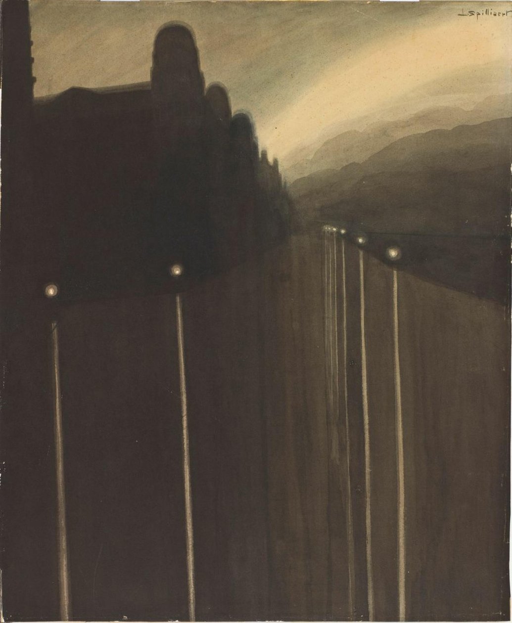 Dyke at Night, 1908. av Leon Spilliaert
