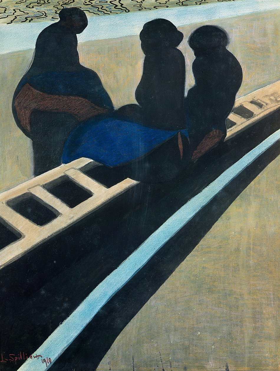 Fiskarfruar på kajen av Leon Spilliaert