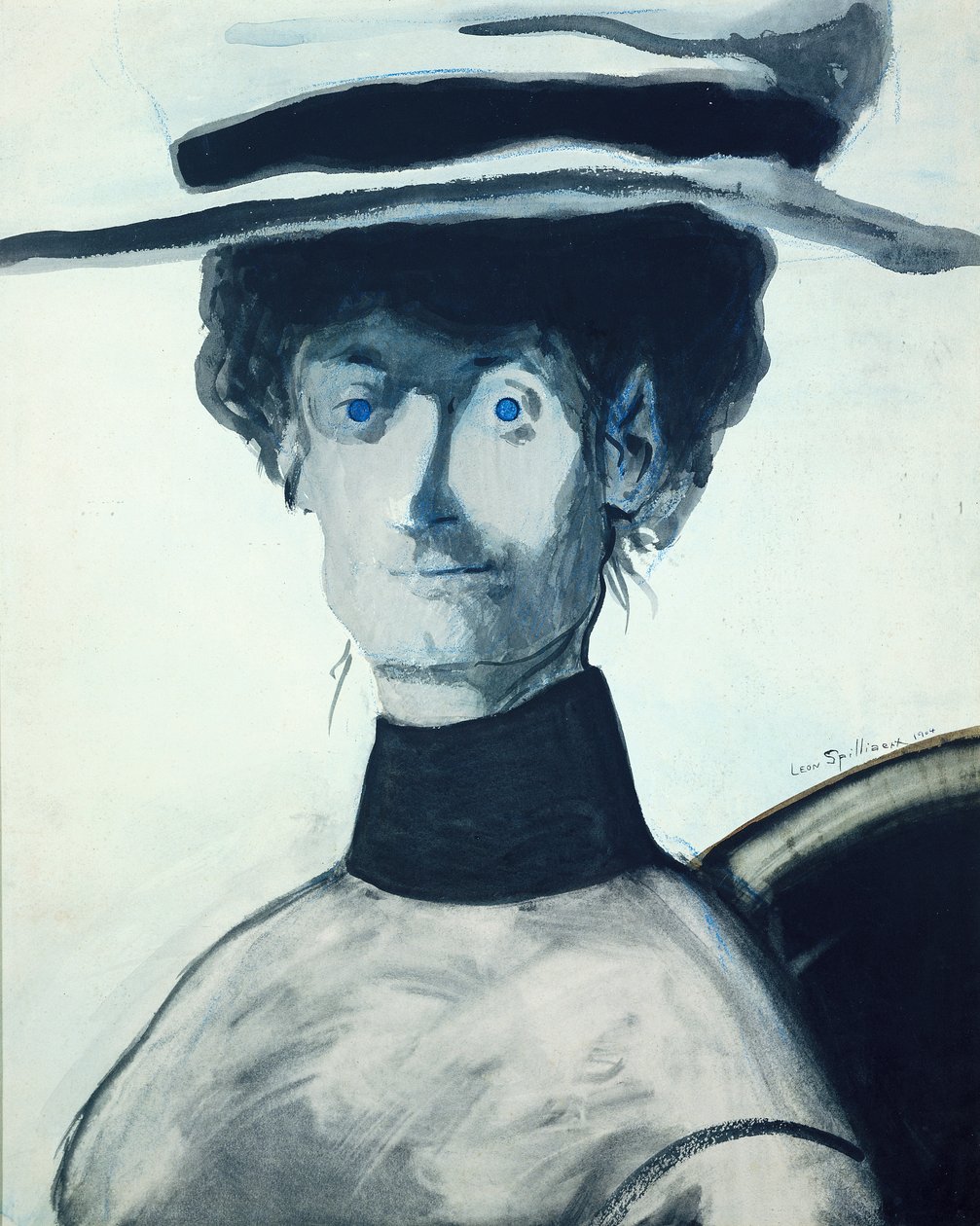 Kvinna i en rosa hatt av Leon Spilliaert