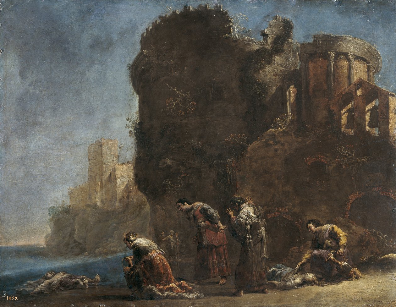 Hecuba sörjande, c.1630 av Leonard Bramer