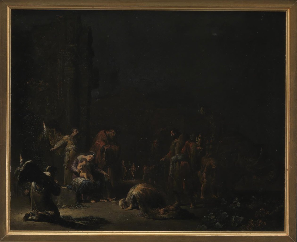 Tillbedjan av Magi av Leonard Bramer