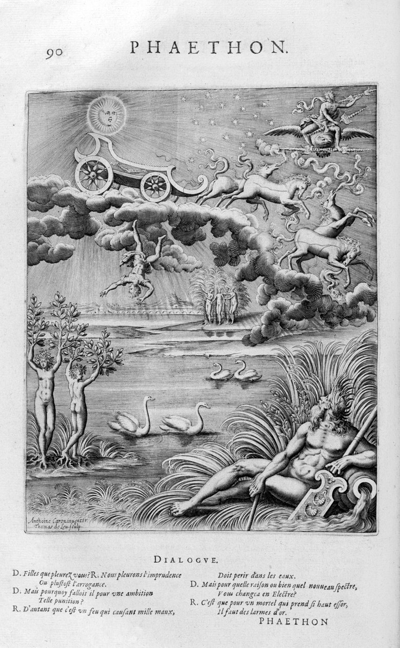 Phaetons fall, 1615 av Leonard Gaultier