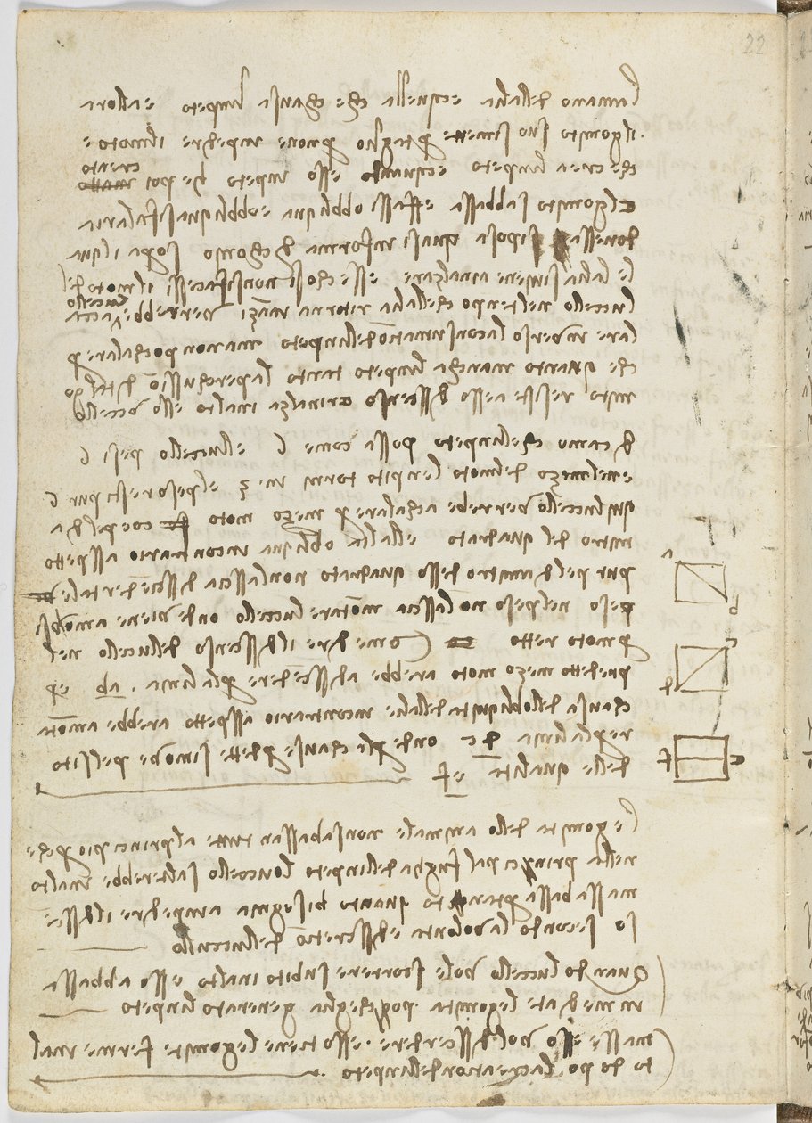 Fåglars flygkod, c. 1505-06, pappersmanuskript, cc. 18, blad 14 ago av Leonardo da Vinci