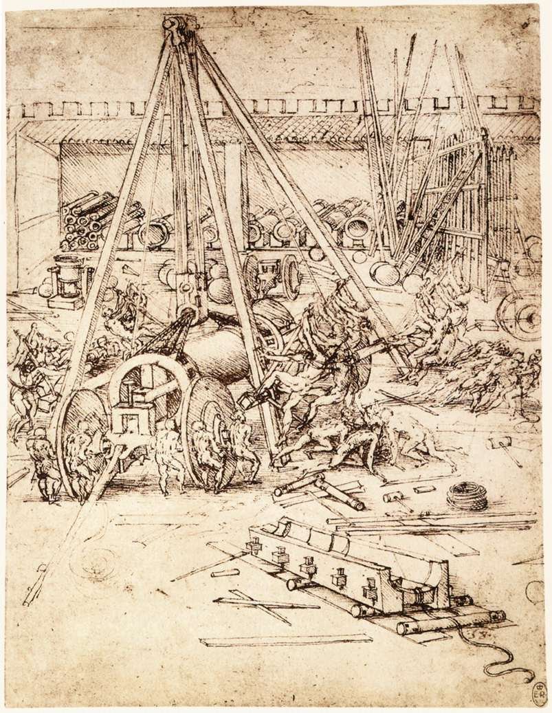 Cannon foundry av Leonardo da Vinci