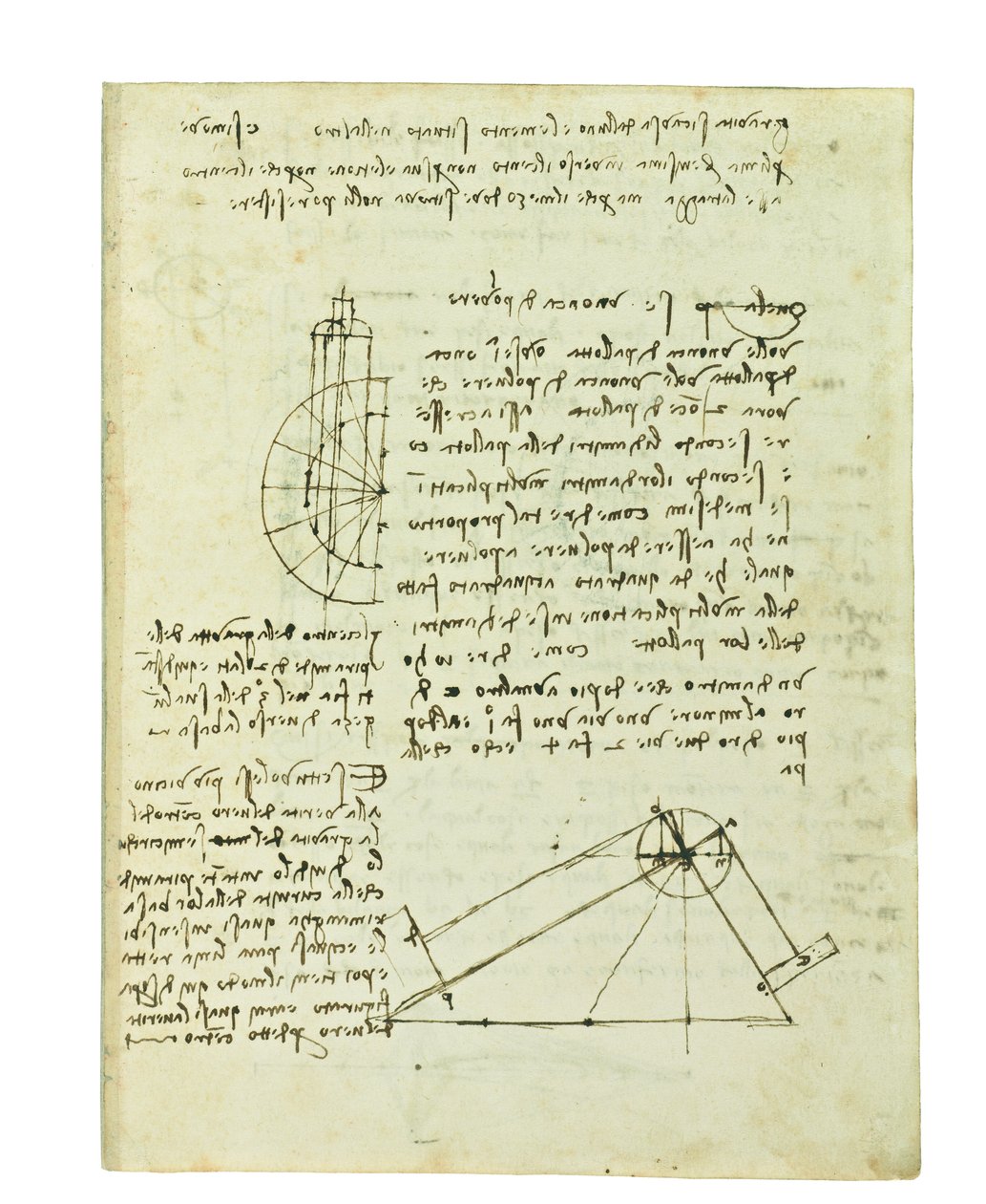 Codex om fåglarnas flygning, Folio 2 recto av Leonardo da Vinci