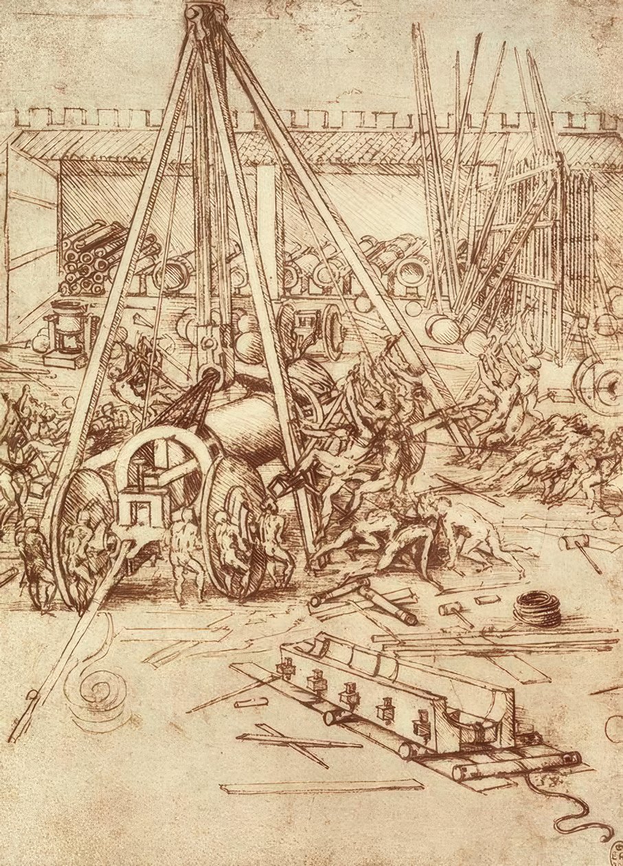 Gjuteri för vapen av Leonardo da Vinci
