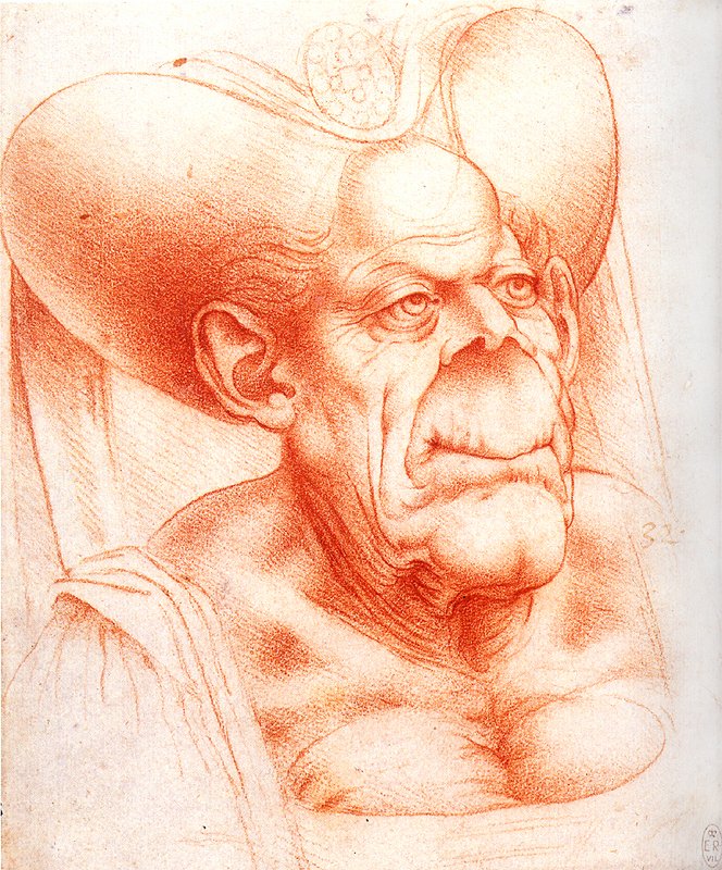 Grotesque Head av Leonardo da Vinci