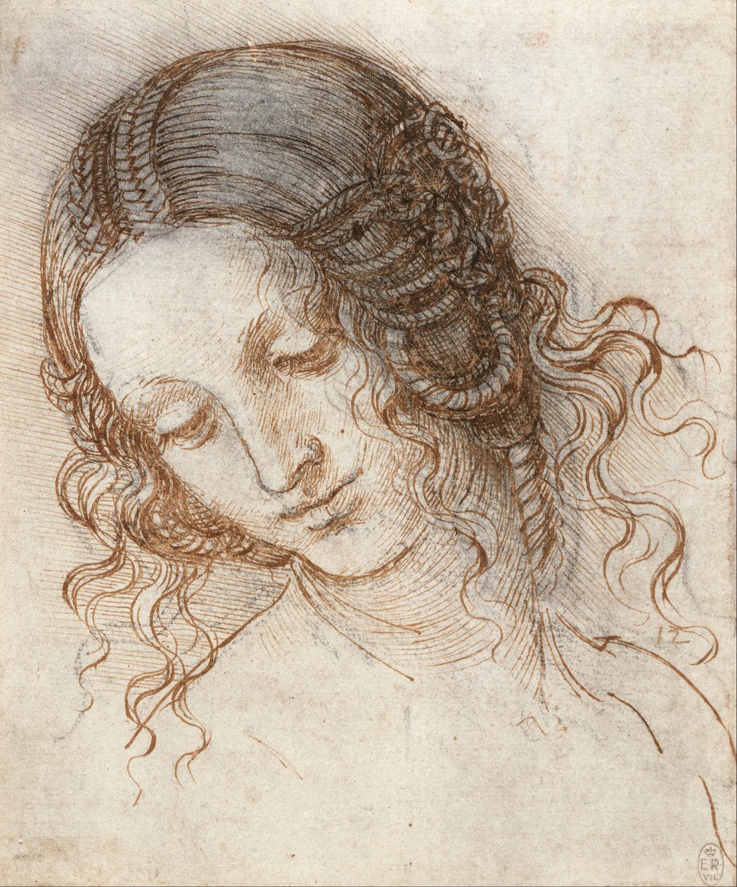 Head of Leda av Leonardo da Vinci