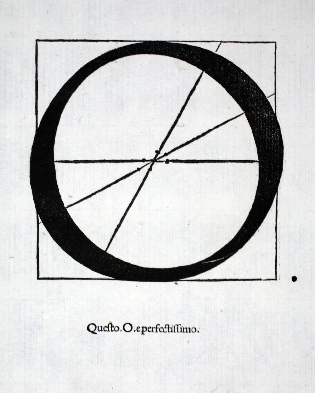 O, illustration från "Divina Proportione" av Luca Pacioli (c.1445-1517), ursprungligen pub. Venedig, 1509 av Leonardo da Vinci