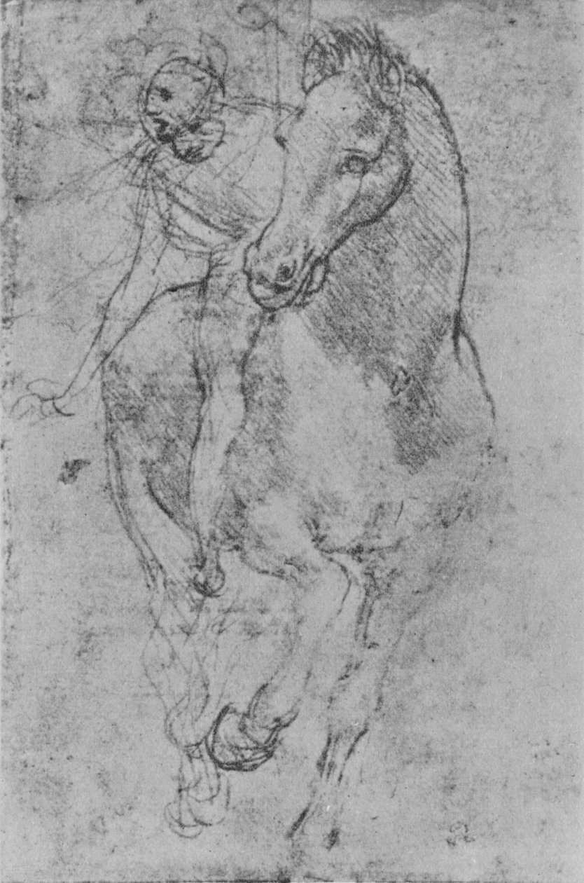 En ryttare, c1480 1945 av Leonardo da Vinci