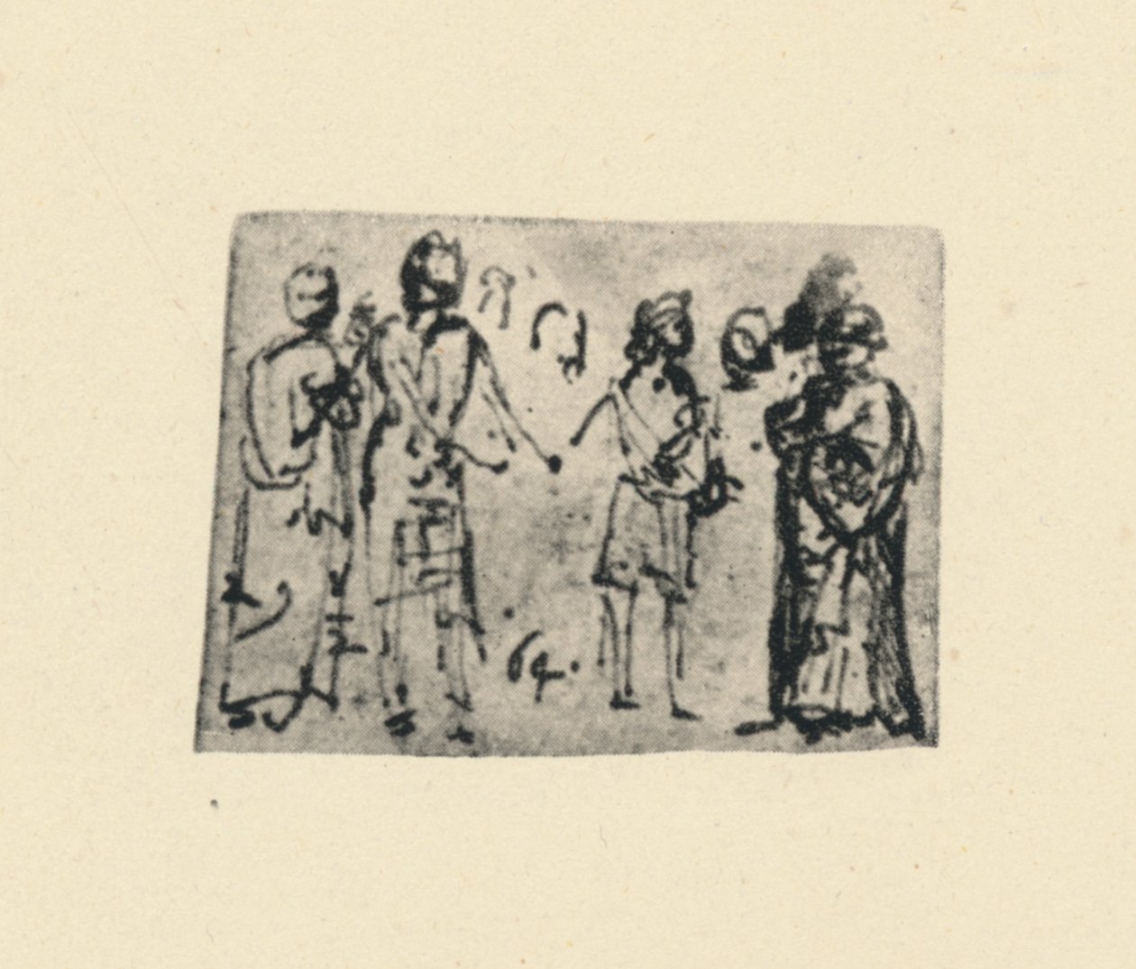 Grupp av figurer, c1480 1945 av Leonardo da Vinci