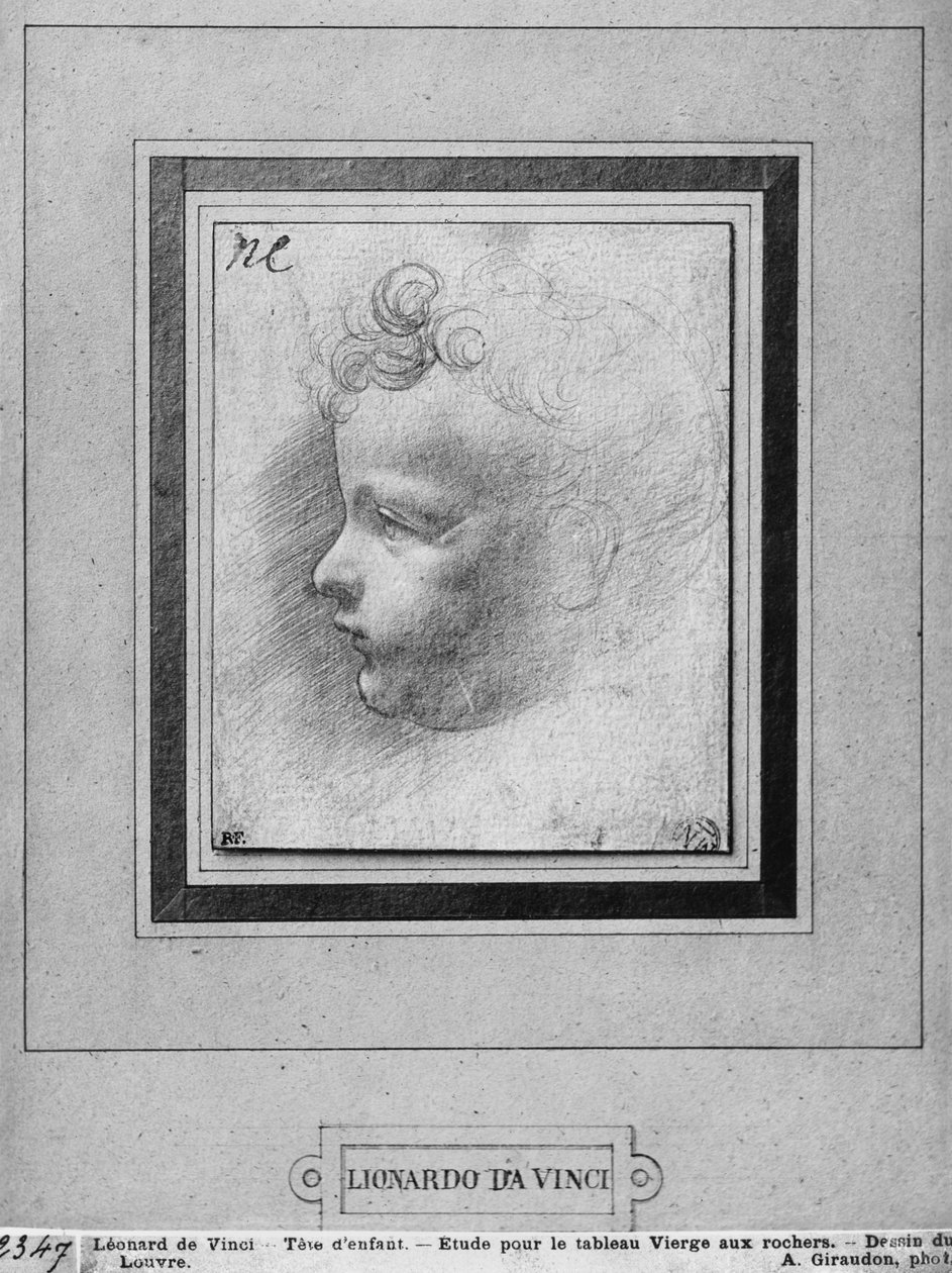 Huvudet på ett barn av Leonardo da Vinci