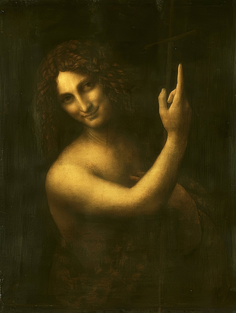 Johannes Döparen. 1513/16 av Leonardo da Vinci