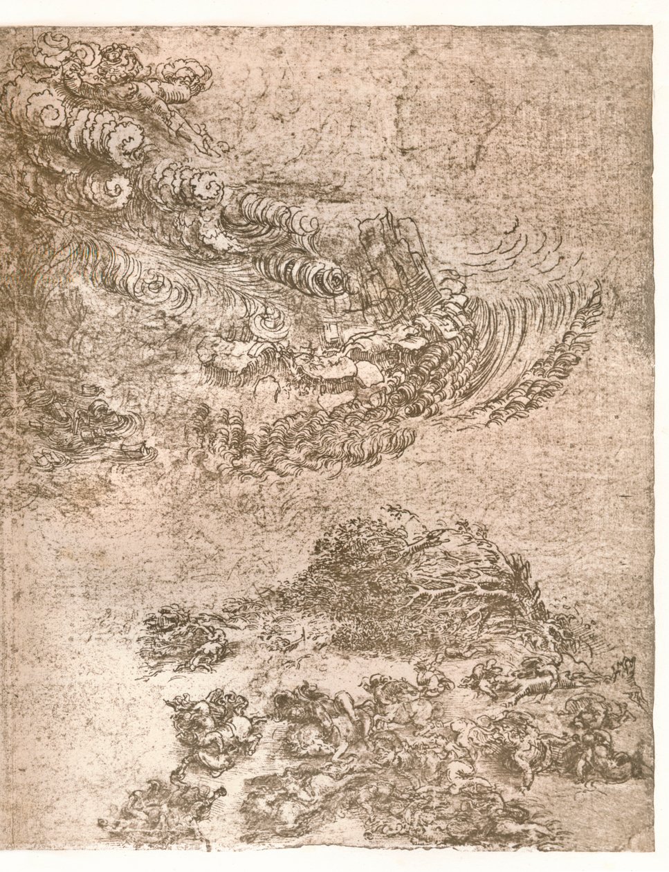 Representation av ett storm, c1472-c1519 1883. av Leonardo da Vinci