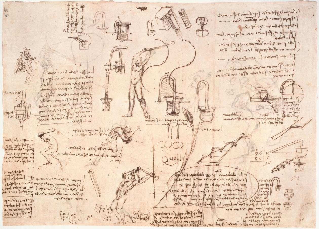 Studier av vattenflödet i rör ... av Leonardo da Vinci