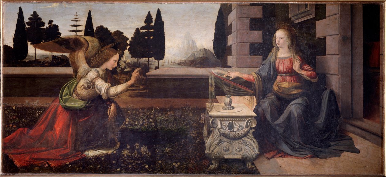 Bebådelsen - 1472-1475 av Leonardo da Vinci
