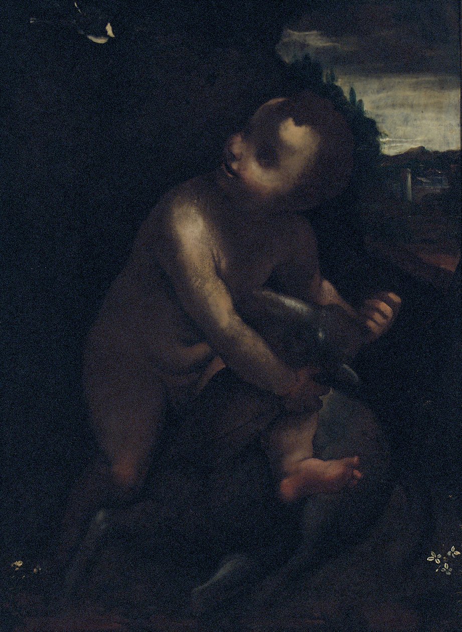 Spädbarnet Johannes Döparen av Leonardo da Vinci